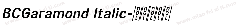 BCGaramond Italic字体转换